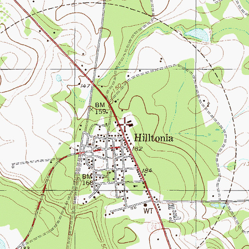 Topographic Map of Screven County Fire Department Station 5, GA