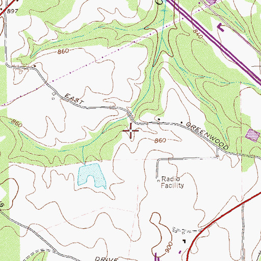 Topographic Map of McDonough Fire Department Station 2, GA