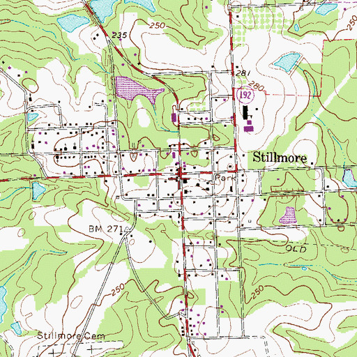 Topographic Map of Stillmore Fire Department, GA
