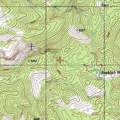 Topographic Map of Bathtub Water, AZ