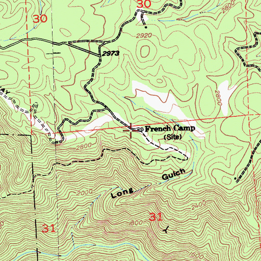 Topographic Map of French Camp, CA