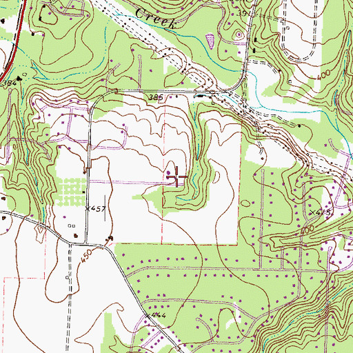 Topographic Map of Houston County Fire Department Station 7, GA