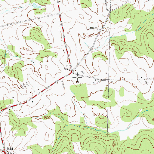 Topographic Map of Plainview Volunteer Fire Department, GA