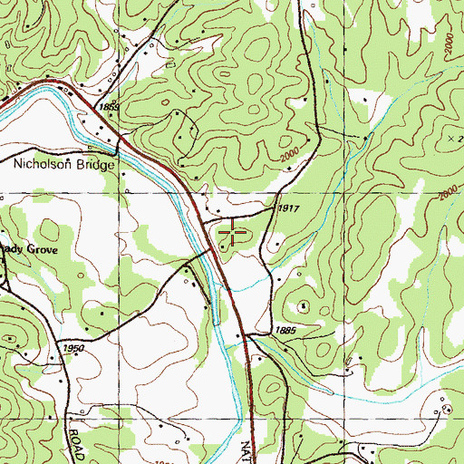 Topographic Map of Union County Fire Department Station 3, GA