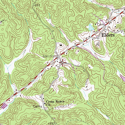Topographic Map of Gilmer County Fire Department Station 6, GA