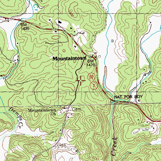 Topographic Map of Gilmer County Fire Department Station 8, GA