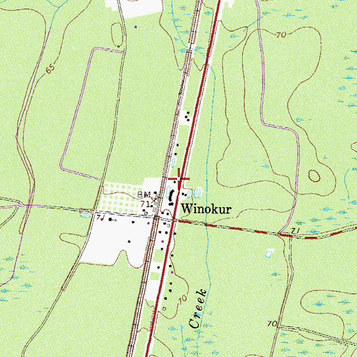Topographic Map of Charlton County Fire Department Station 5, GA