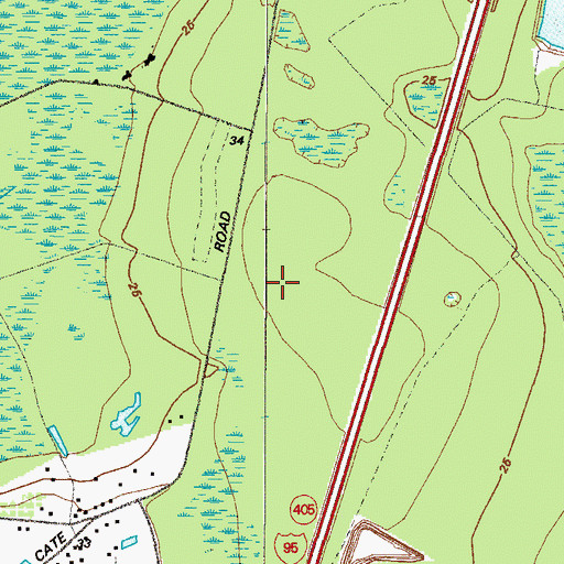 Topographic Map of Glynn County Fire Department Station 8, GA