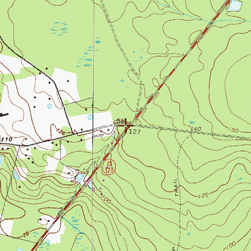 Topographic Map of Charlton County Fire Department Station 4, GA