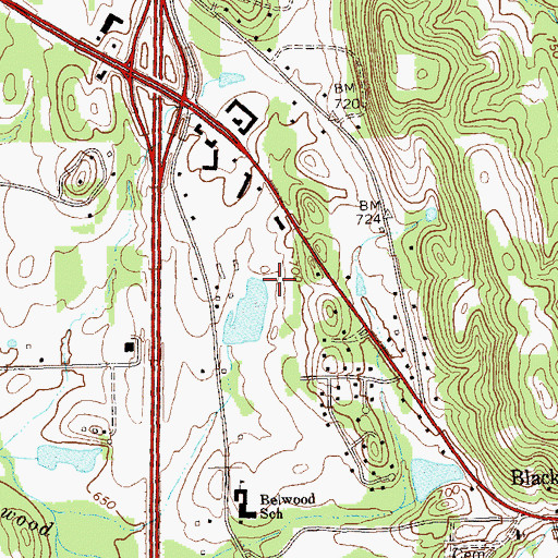 Topographic Map of Gordon County Fire and Rescue Department Station 1, GA