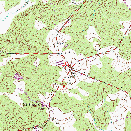 Topographic Map of Rock Springs Fire Department, GA