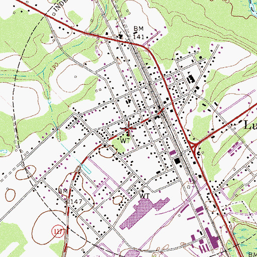 Topographic Map of Lumber City Volunteer Fire Department, GA