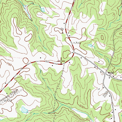 Topographic Map of Collins District Volunteer Fire Department, GA