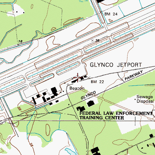 Topographic Map of Glynn County Fire Department Station 5, GA