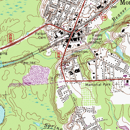 Topographic Map of Montezuma Fire Department Station 1, GA