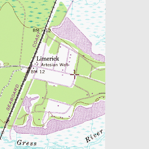 Topographic Map of Lake George Volunteer Fire Department, GA