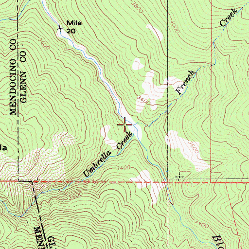 Topographic Map of French Creek, CA