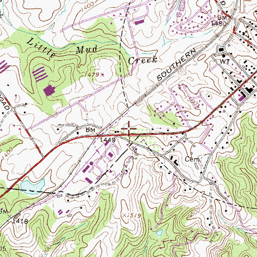 Topographic Map of Baldwin Fire Department Station 4, GA