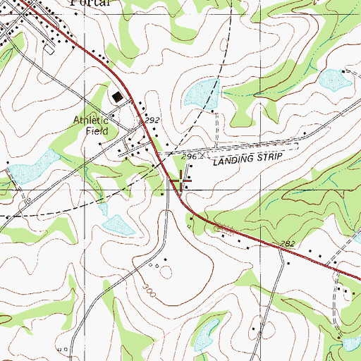 Topographic Map of Portal Volunteer Fire Department, GA