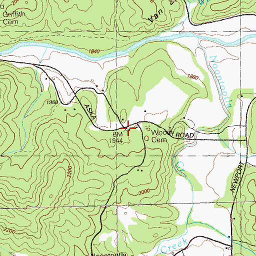 Topographic Map of Fannin County Fire Department Station 3, GA
