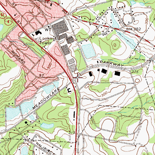 Topographic Map of Swainsboro Fire Department Station 2, GA