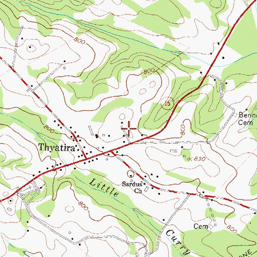 Topographic Map of Harrisburg Fire Department, GA