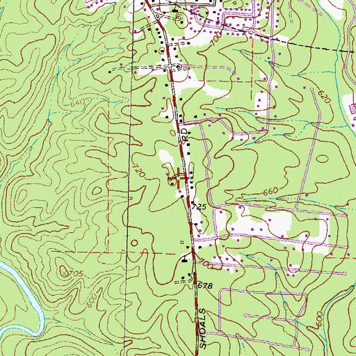 Topographic Map of Newton County Fire Station 1, GA