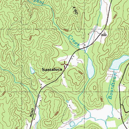 Topographic Map of Gilmer County Fire Department Station 5, GA