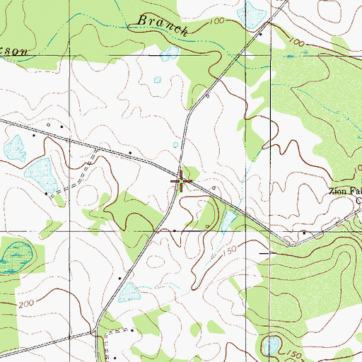 Topographic Map of Screven County Fire Department Station 8, GA