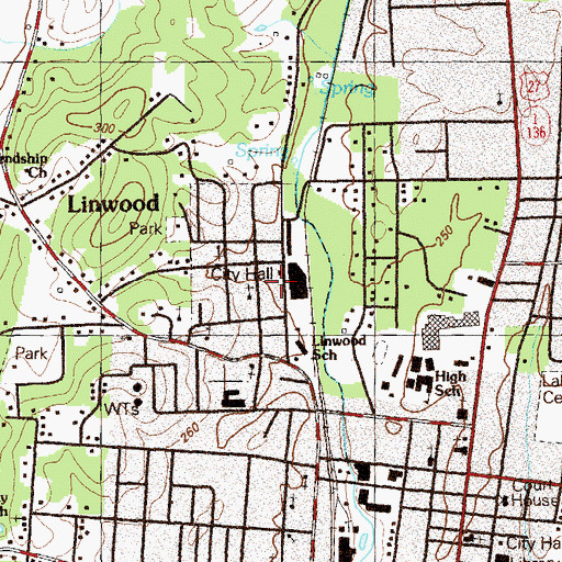 Topographic Map of Walker County Emergency Services Stations 11 and 21 Linwood, GA