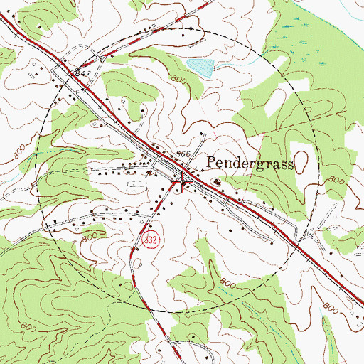 Topographic Map of North Jackson Fire Department Station 1, GA
