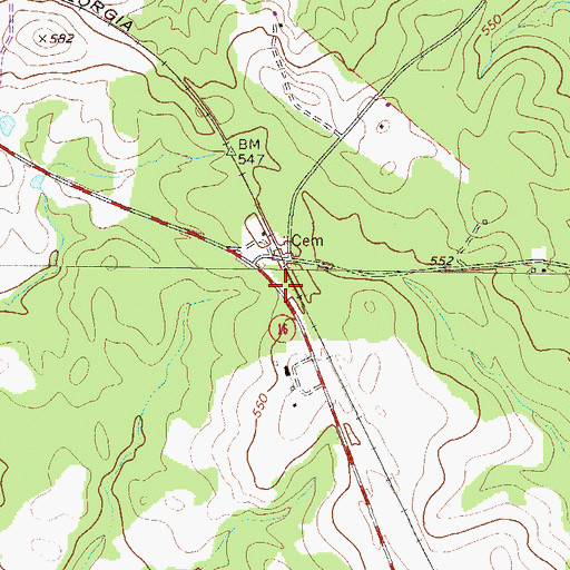 Topographic Map of Warren County Fire Department Ricketson Station, GA