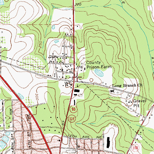Topographic Map of Grady County Volunteer Fire Department Cairo Station, GA