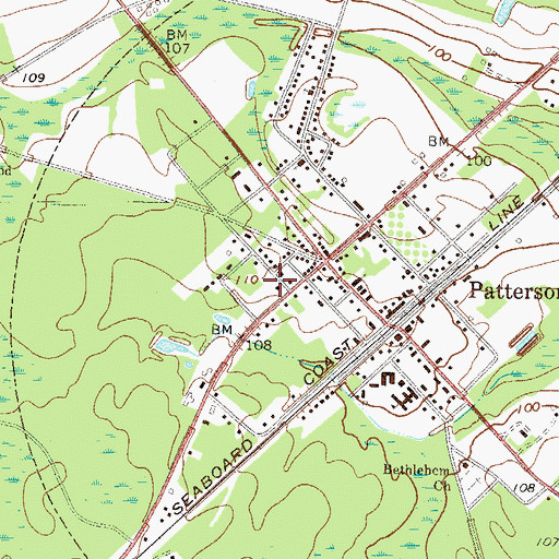 Topographic Map of Patterson Fire Department, GA