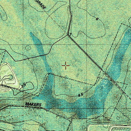 Topographic Map of Savannah Fire Department Station 13, GA
