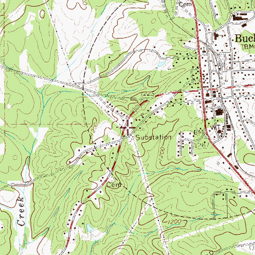 Topographic Map of Haralson County Fire Department Station 1, GA
