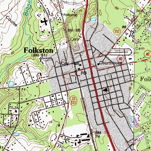 Topographic Map of Charlton County Fire Department Station 1, GA