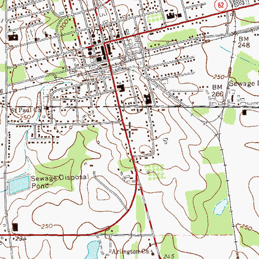 Topographic Map of Arlington Volunteer Fire Department, GA