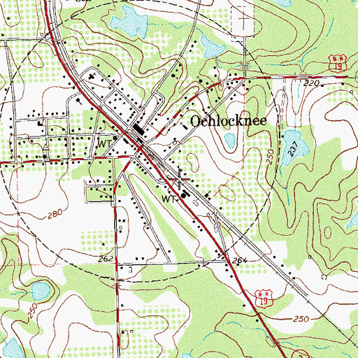 Topographic Map of Ochlocknee Fire Department Station 8, GA