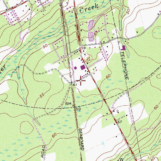 Topographic Map of Rincon Fire Department Station 1, GA