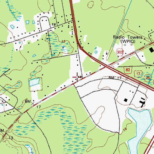 Topographic Map of Glynn County Fire Department Station 6, GA