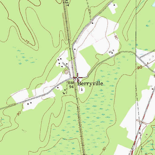 Topographic Map of Effingham County Fire Rescue Station 2, GA