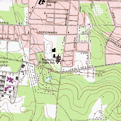 Topographic Map of Thomas County Fire Department Station 17 Southside, GA