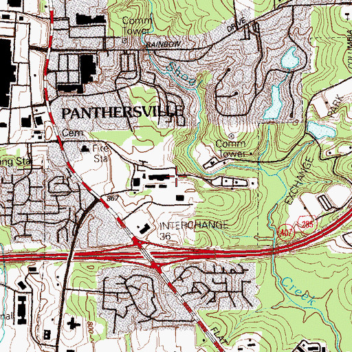 Topographic Map of Dekalb County Fire Academy, GA