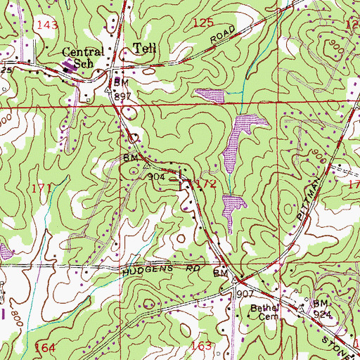 Topographic Map of Fulton County Fire Department Station 3, GA