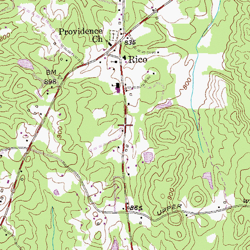 Topographic Map of Fulton County Fire Department Station 9, GA