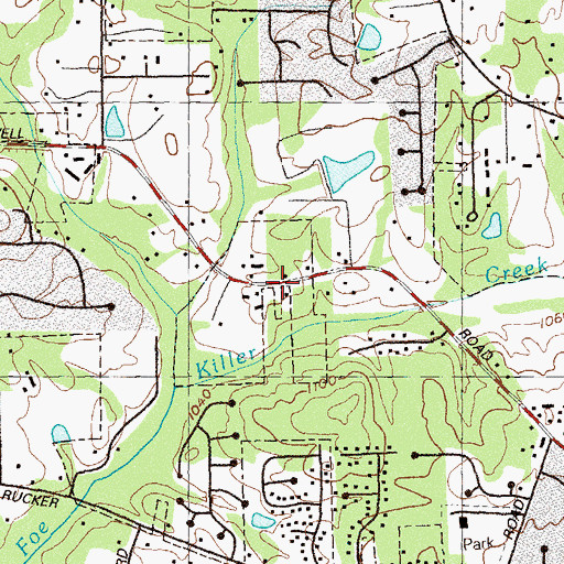 Topographic Map of Alpharetta Fire Department Station 5, GA