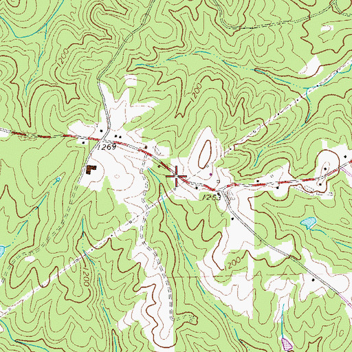 Topographic Map of Carroll County Fire / Rescue Station 14, GA