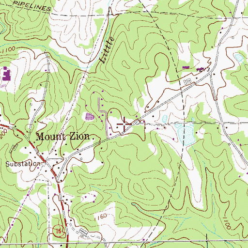 Topographic Map of Carroll County Fire / Rescue Station 7, GA