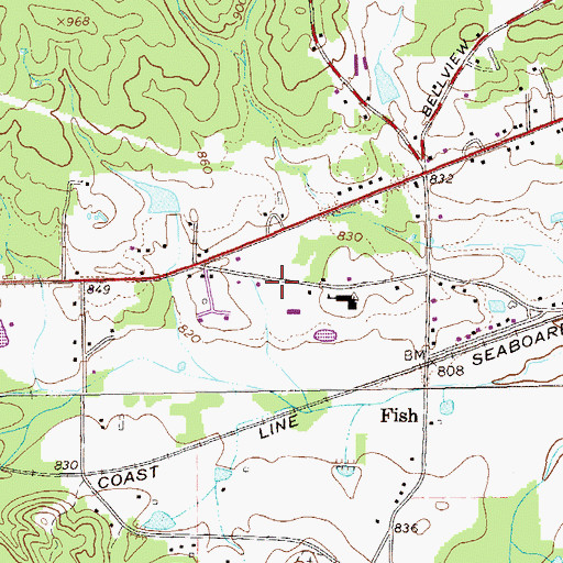 Topographic Map of Polk County Fire Department Fish Creek Station, GA